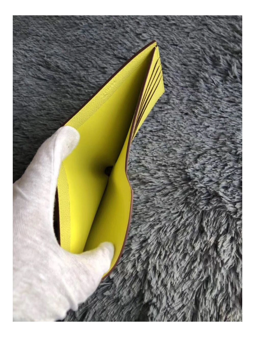 Hermes Yellow MC2 Copernic Compact Wallet