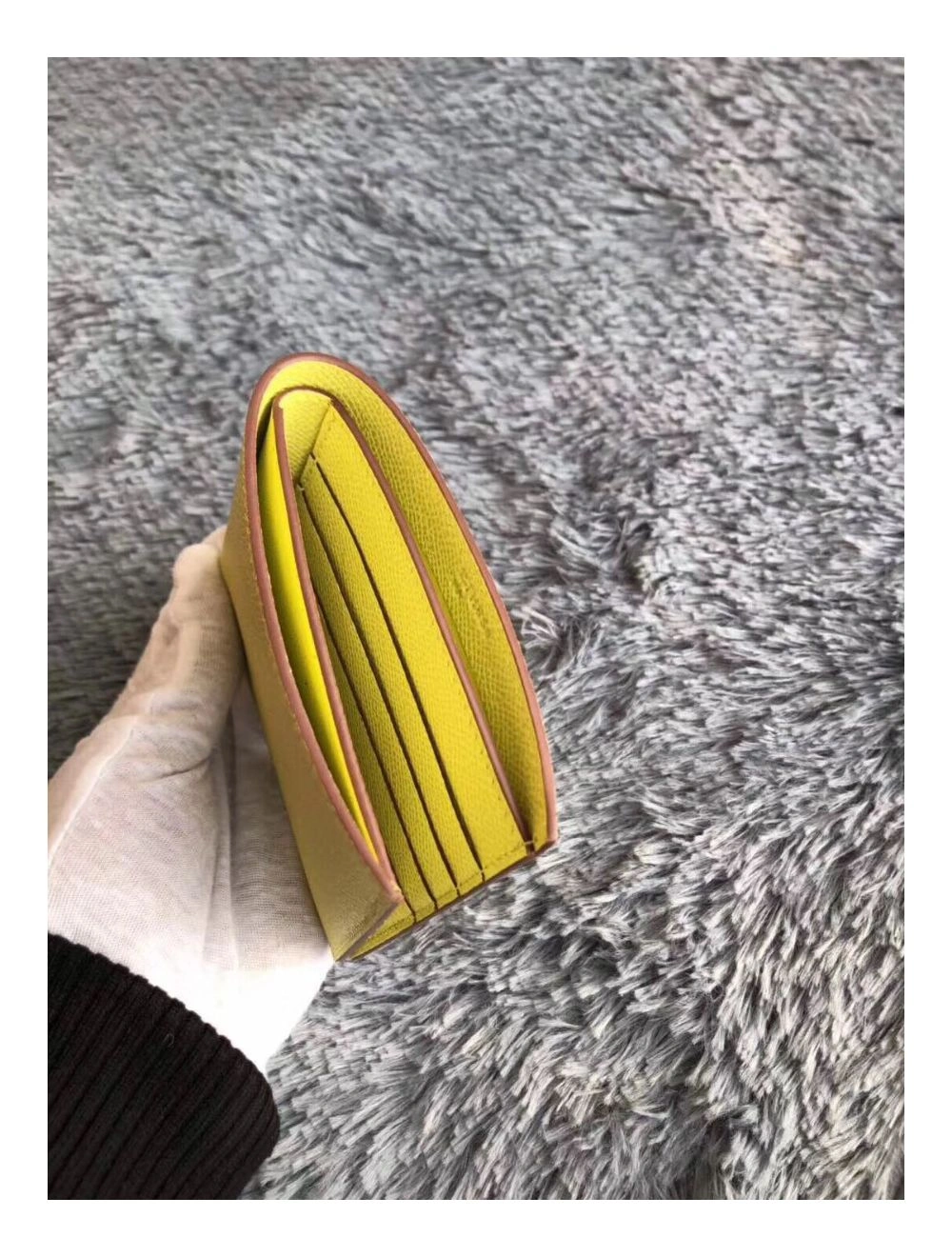 Hermes Yellow MC2 Copernic Compact Wallet