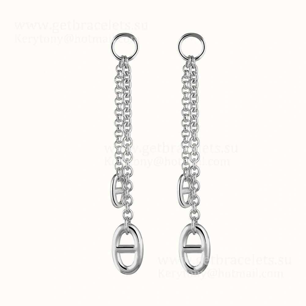 High End Hermes New Farandole Earrings in Sterling Silver