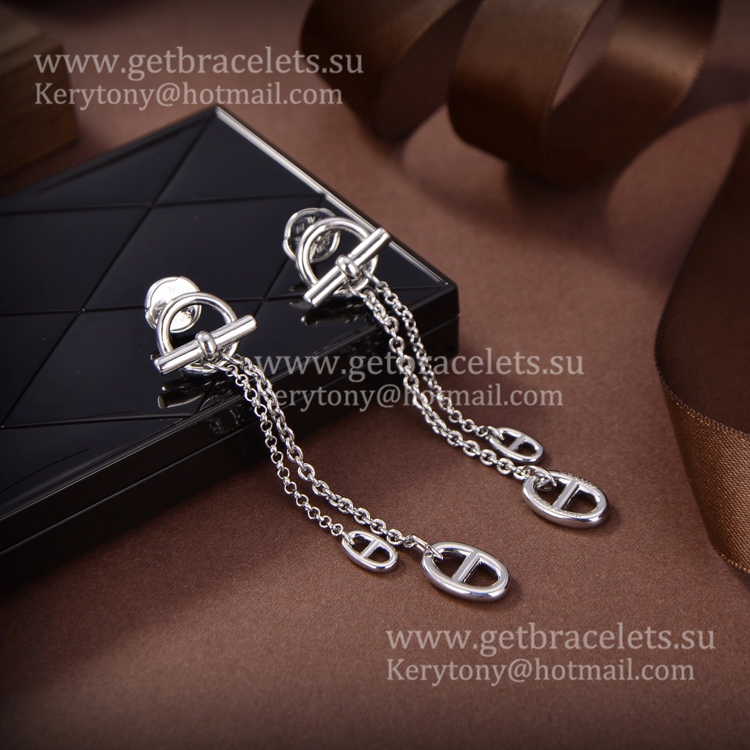 High End Hermes New Farandole Earrings in Sterling Silver