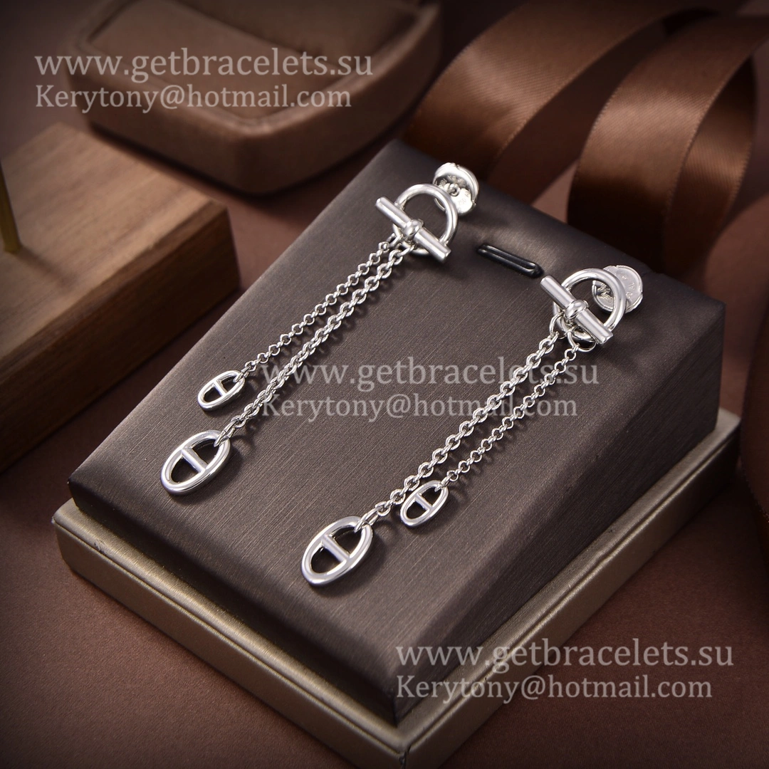 High End Hermes New Farandole Earrings in Sterling Silver