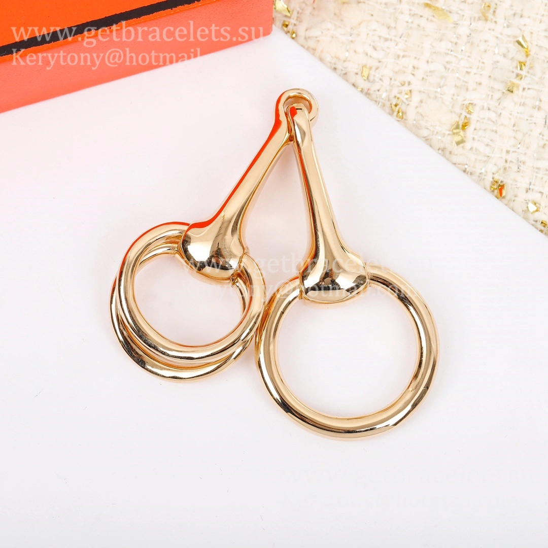 High Quality Hermes Mors Scarf Ring Buckle in Rose Gold