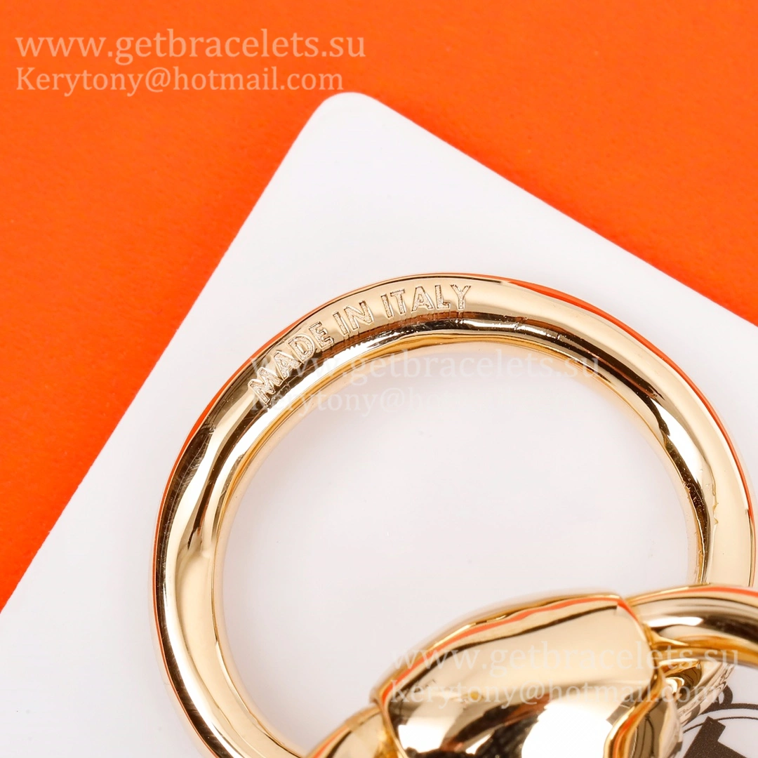 High Quality Hermes Mors Scarf Ring Buckle in Rose Gold