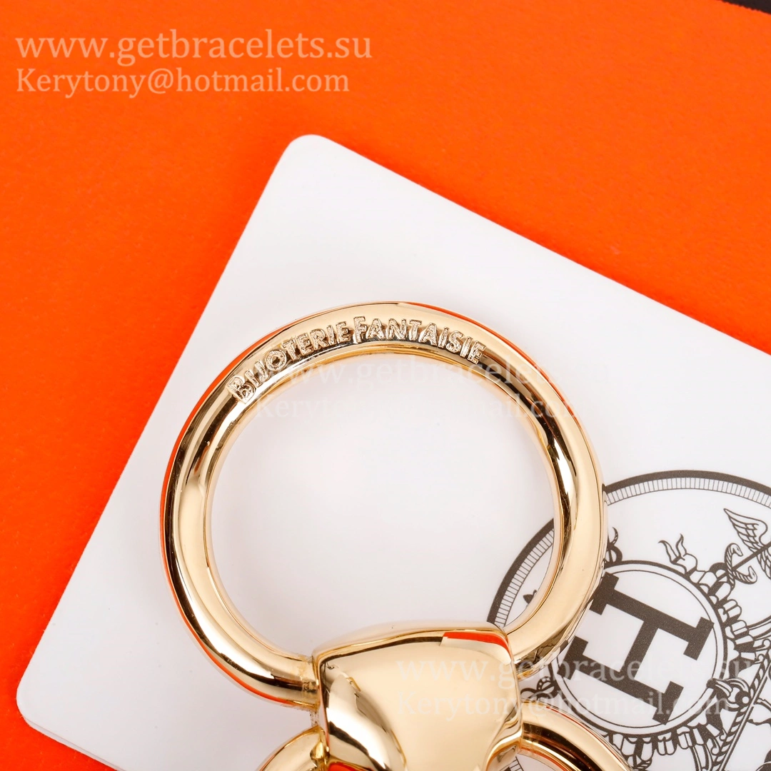 High Quality Hermes Mors Scarf Ring Buckle in Rose Gold
