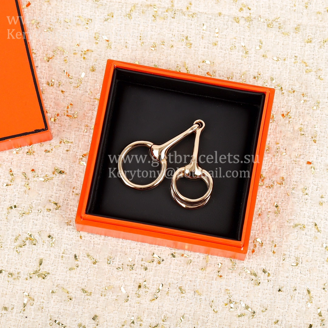 High Quality Hermes Mors Scarf Ring Buckle in Rose Gold