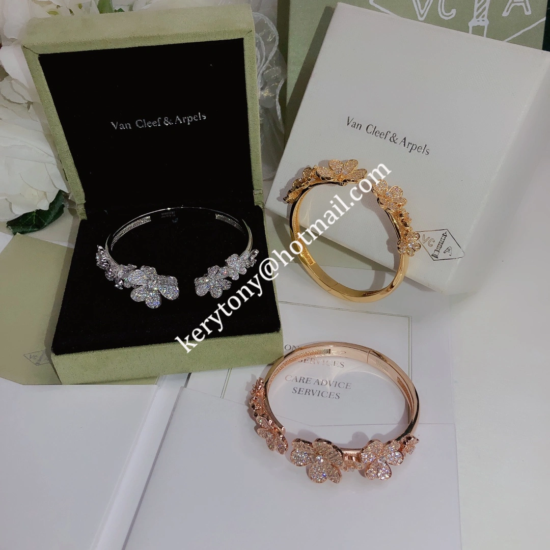 High-quality Van Cleef Arpels Frivole Bracelet-1 7 Flowers Yellow Gold White Gold Rose Gold With Diamond