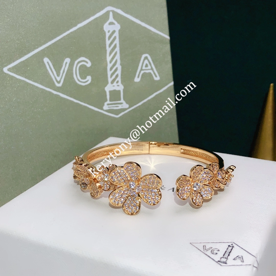 High-quality Van Cleef Arpels Frivole Bracelet-1 7 Flowers Yellow Gold White Gold Rose Gold With Diamond