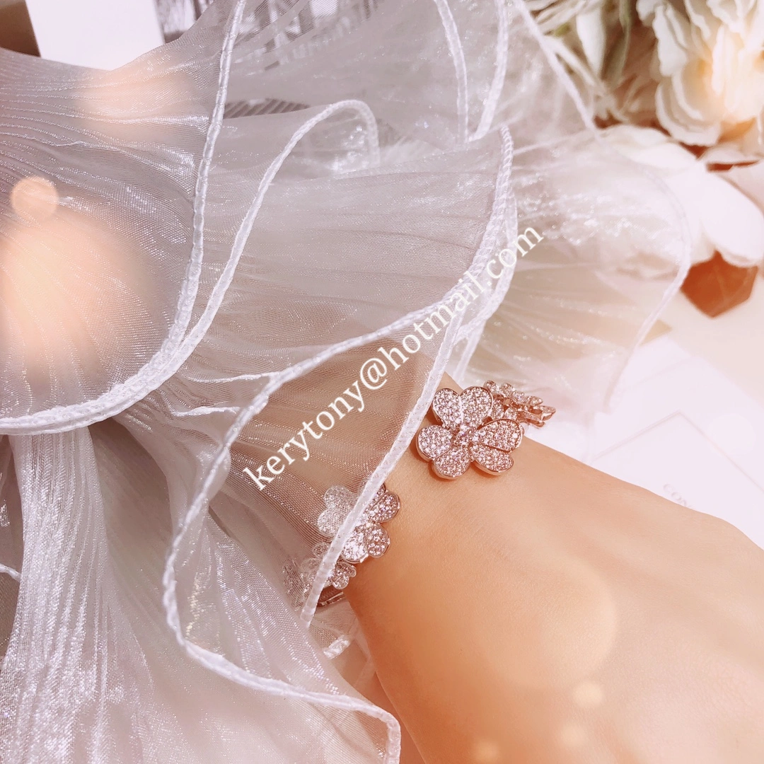 High-quality Van Cleef Arpels Frivole Bracelet-1 7 Flowers Yellow Gold White Gold Rose Gold With Diamond