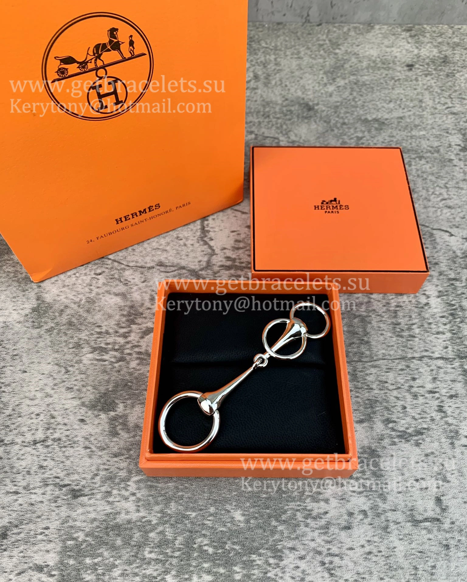 Hot Selling Hermes Mors Scarf Ring Buckle in White Gold