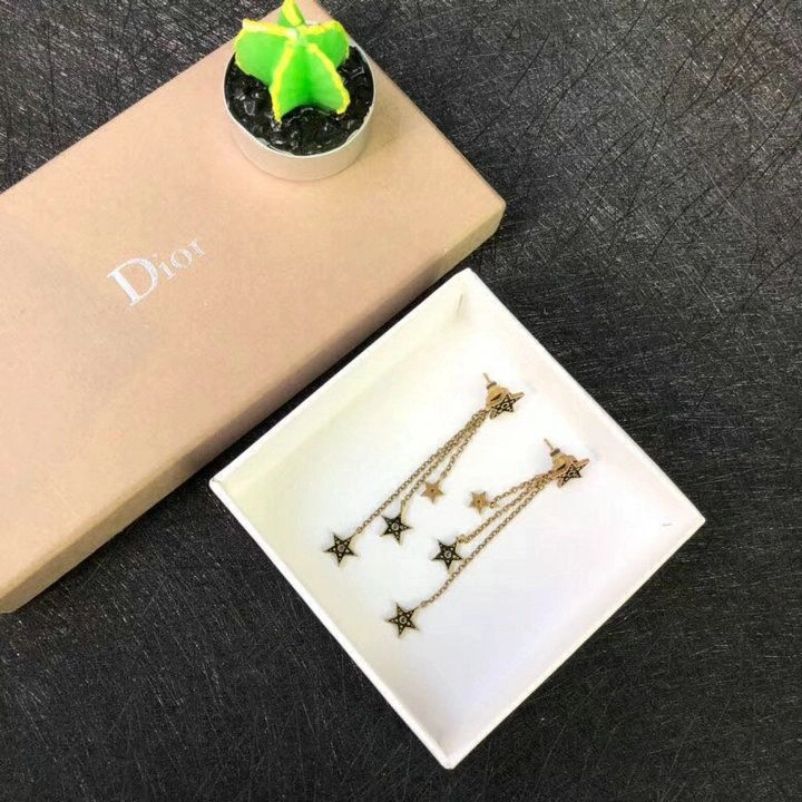 Imitation Dior Or Ladies Black Star Charming Aged Gold-tone Tassels Earrings Malaysia Price E0825DORLQ_D910