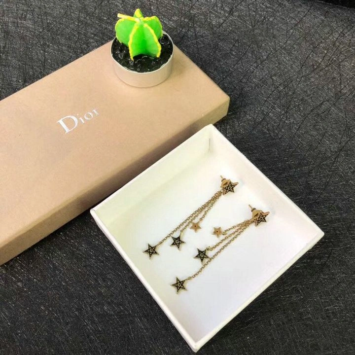 Imitation Dior Or Ladies Black Star Charming Aged Gold-tone Tassels Earrings Malaysia Price E0825DORLQ_D910