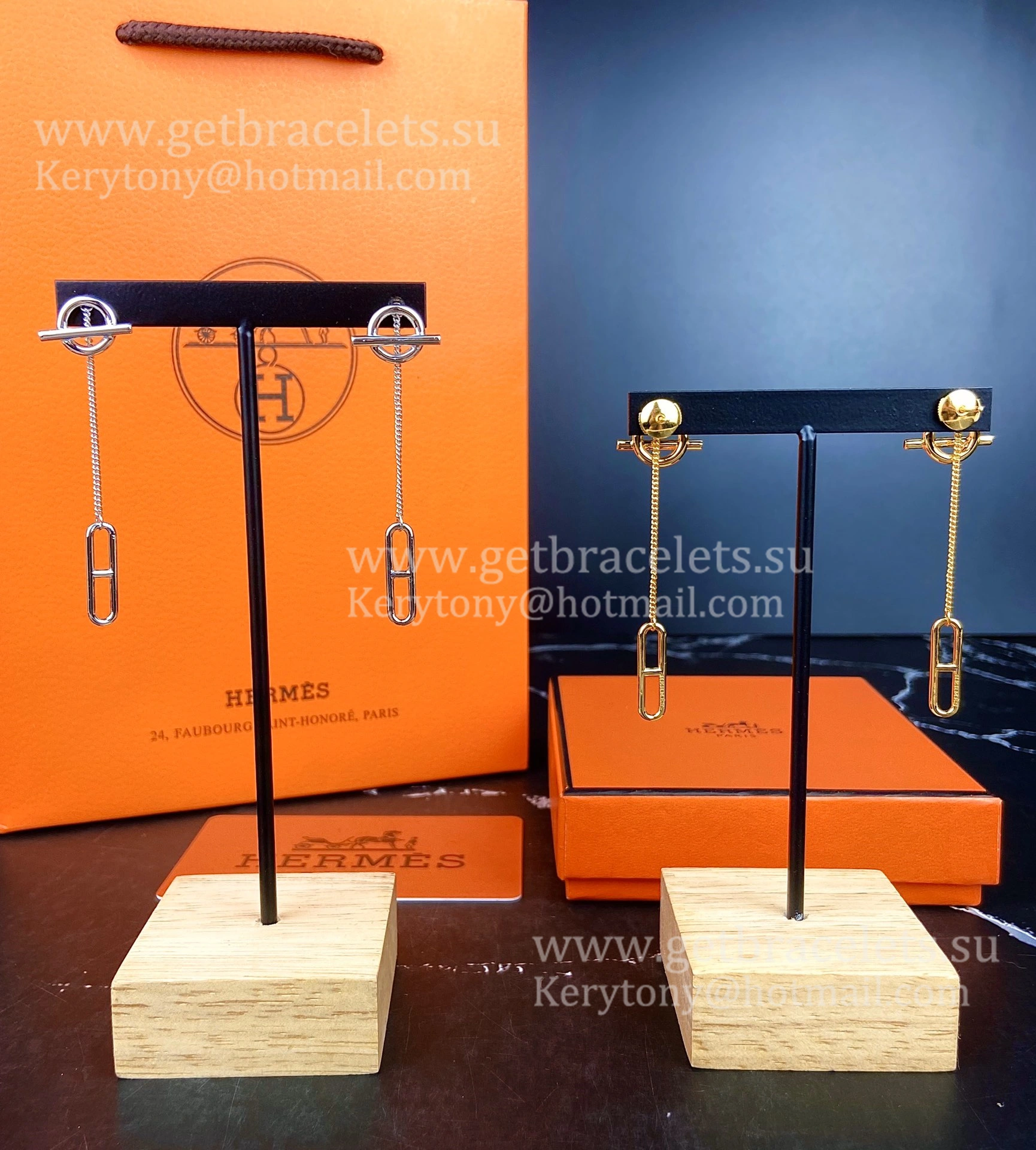 Knock-off Stylish Hermes Echappee Earrings Silver Yellow Gold Rose Gold