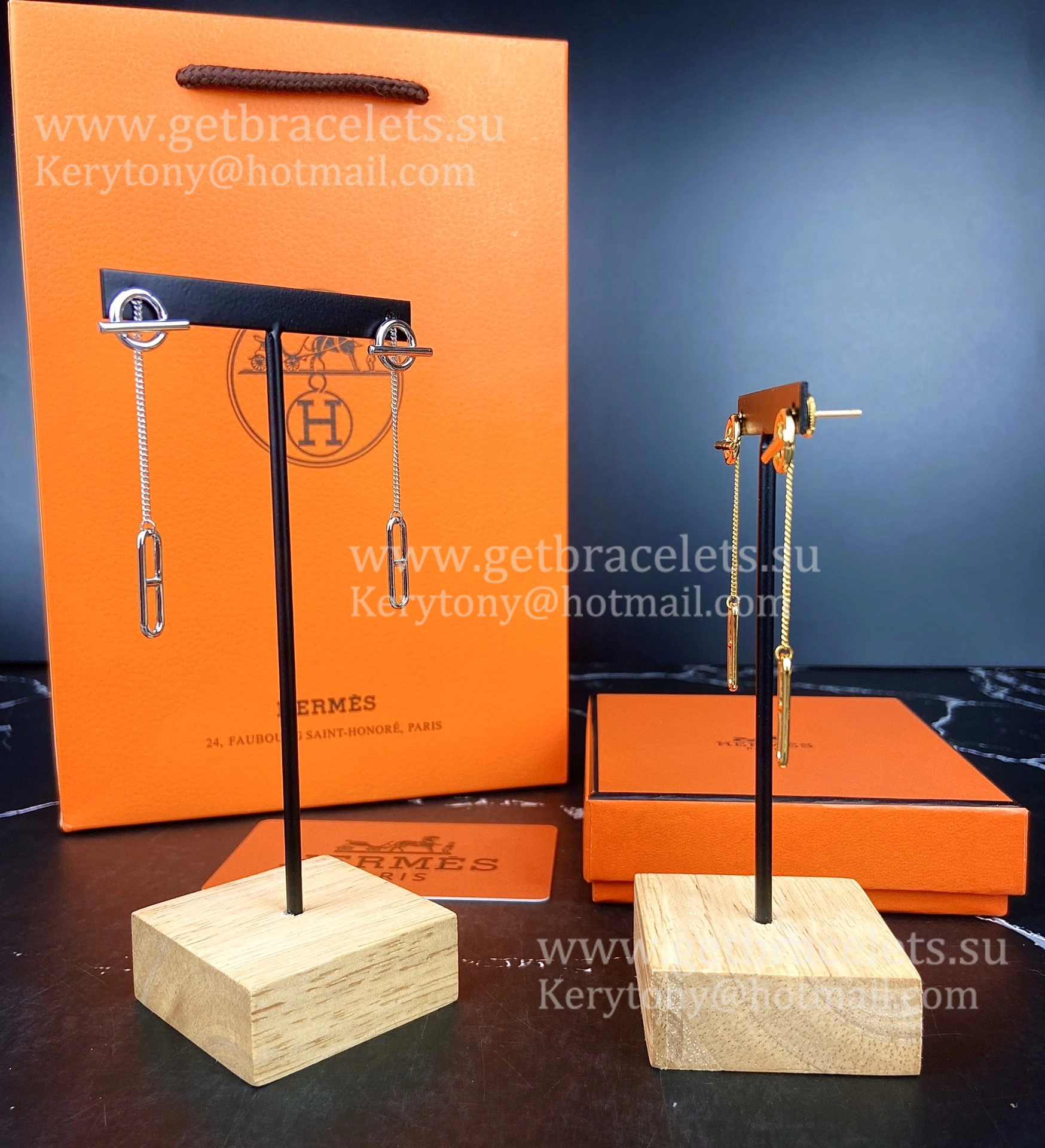 Knock-off Stylish Hermes Echappee Earrings Silver Yellow Gold Rose Gold