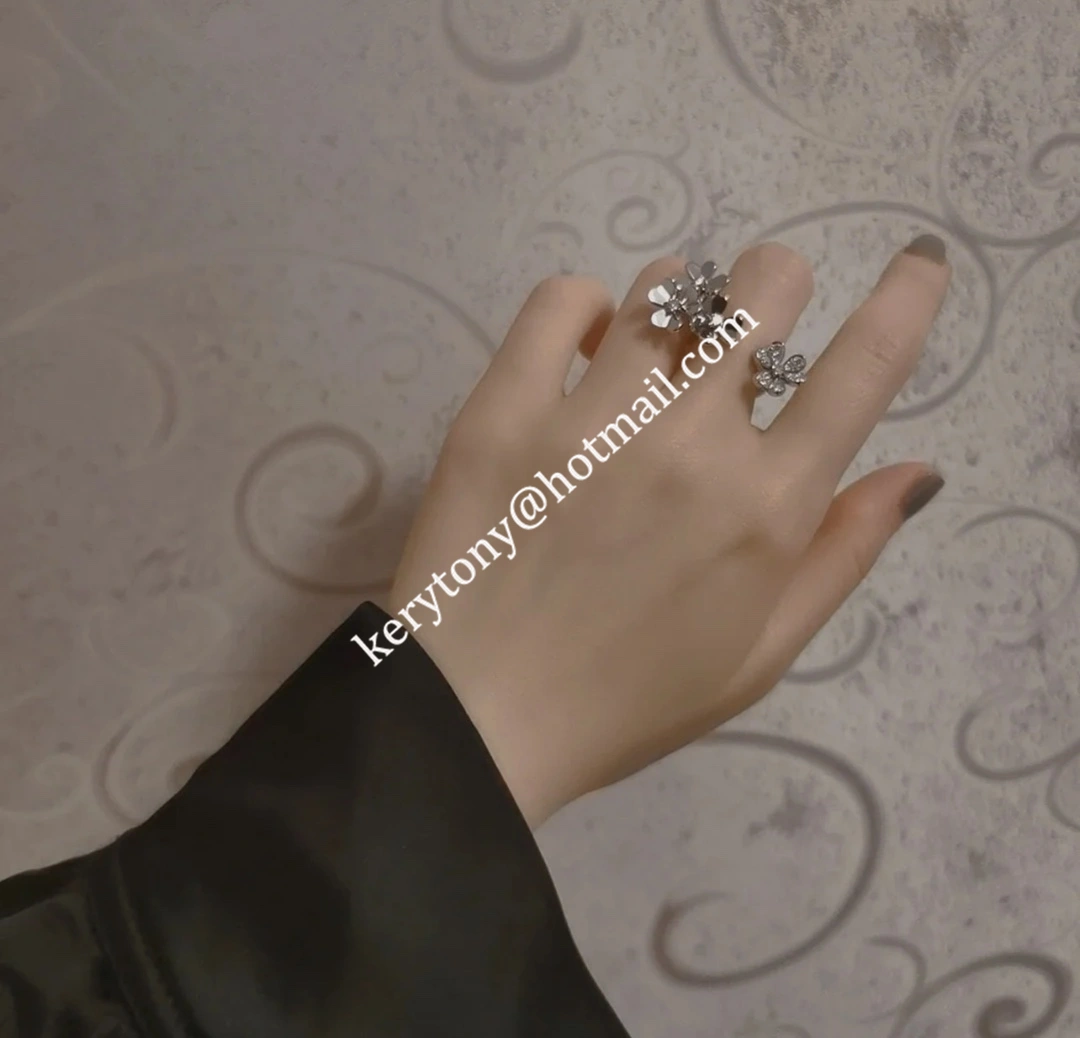 Luxury Replicated Van Cleef Arpels Frivole Between the Finger Ring Yellow Gold White Gold Rose Gold With Diamond