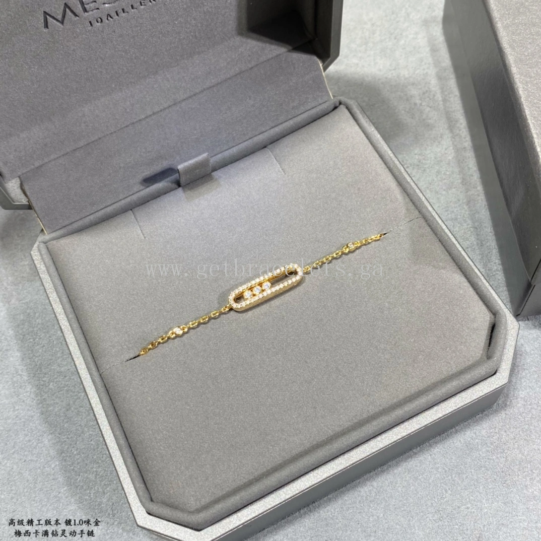 Messika Baby Move Pave White Gold Rose Gold For Her Diamond Bracelet