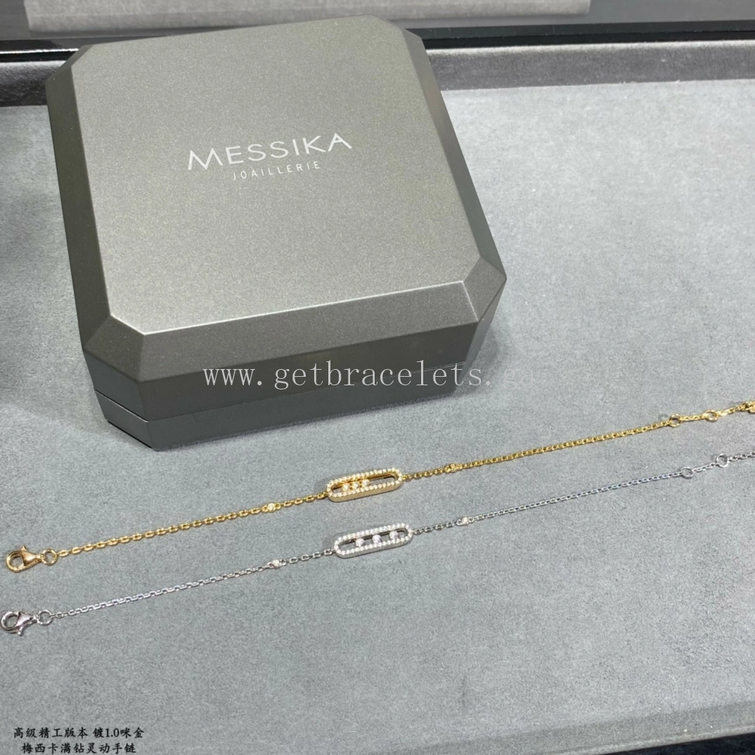 Messika Baby Move Pave White Gold Rose Gold For Her Diamond Bracelet