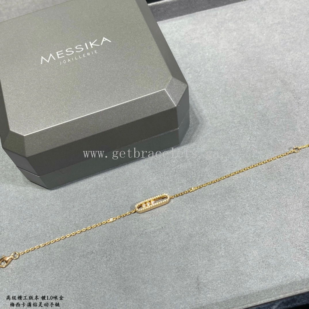 Messika Baby Move Pave White Gold Rose Gold For Her Diamond Bracelet