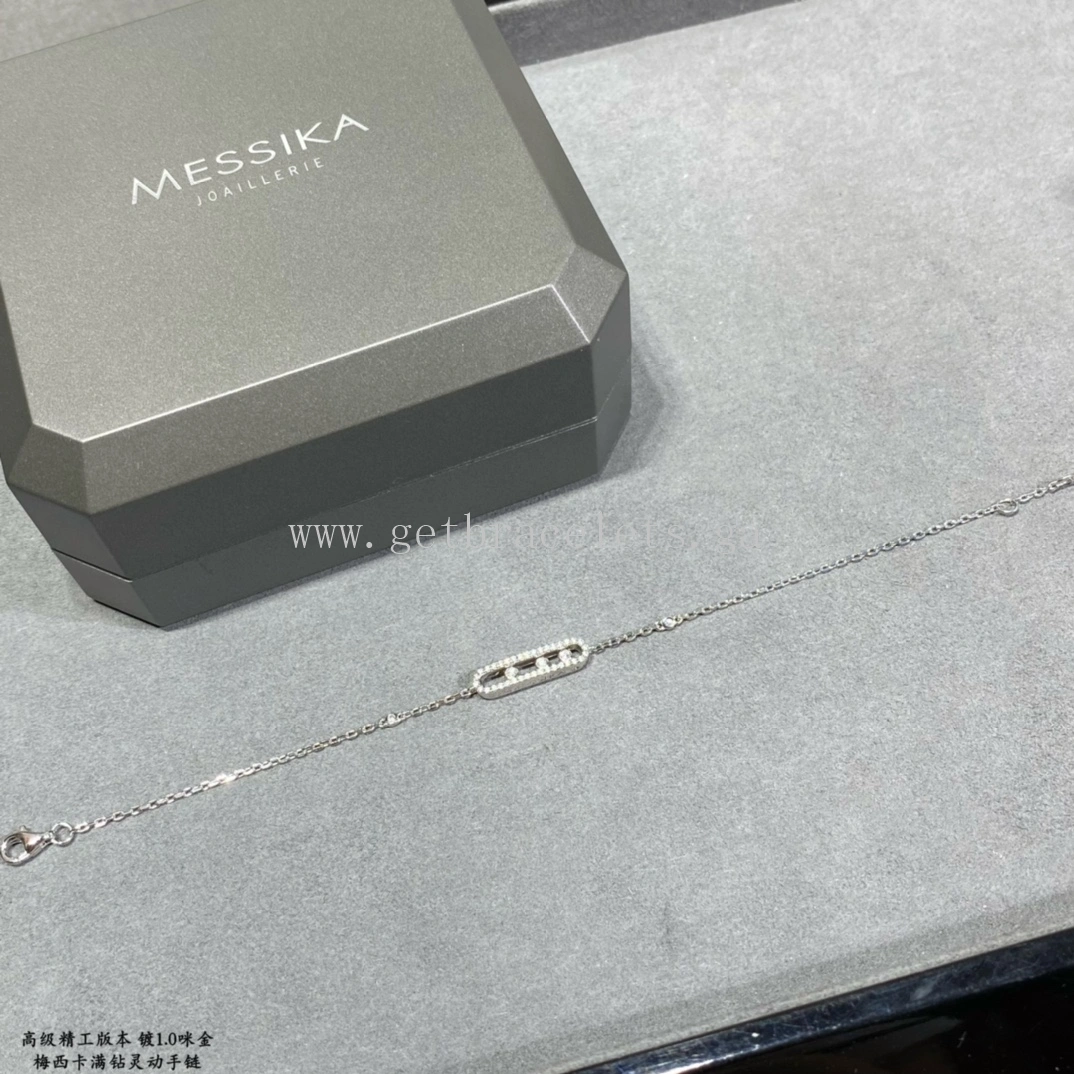 Messika Baby Move Pave White Gold Rose Gold For Her Diamond Bracelet