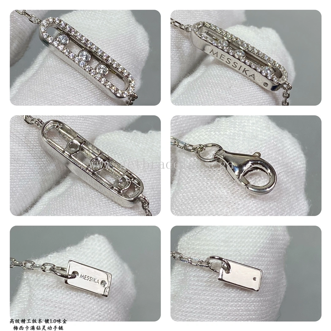 Messika Baby Move Pave White Gold Rose Gold For Her Diamond Bracelet