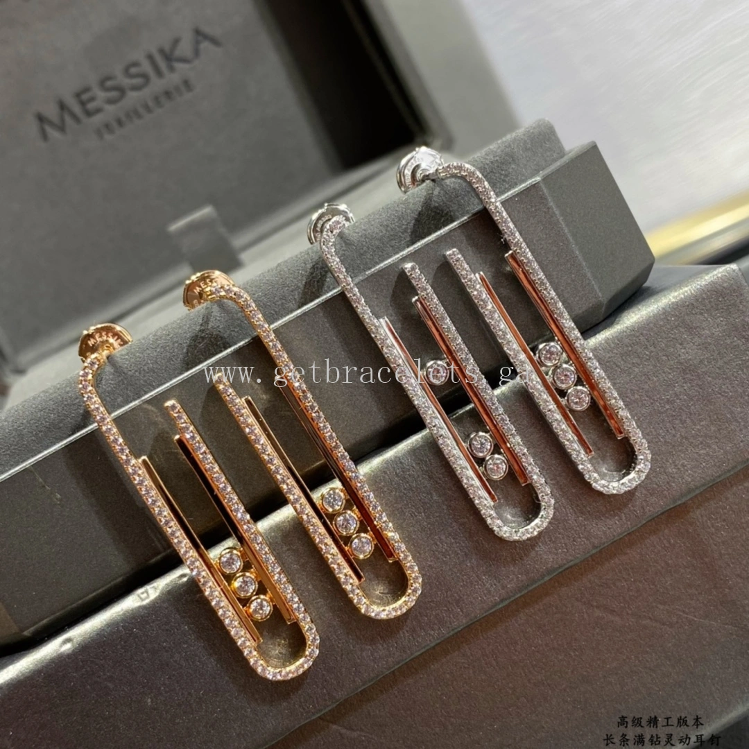 Messika Boucles d-oreilles Move 10th PM For Her Diamond Earrings Rose Gold White Gold