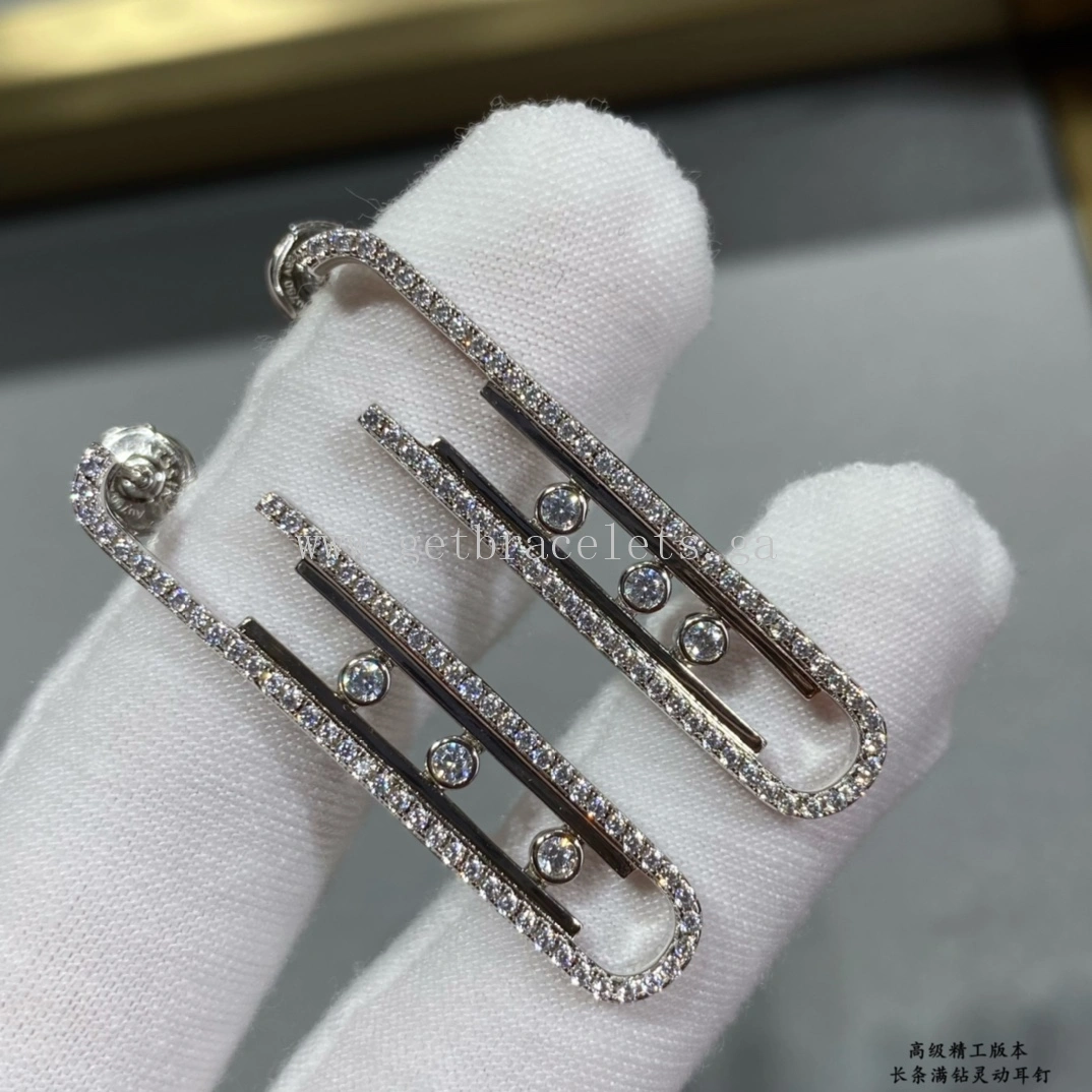 Messika Boucles d-oreilles Move 10th PM For Her Diamond Earrings Rose Gold White Gold