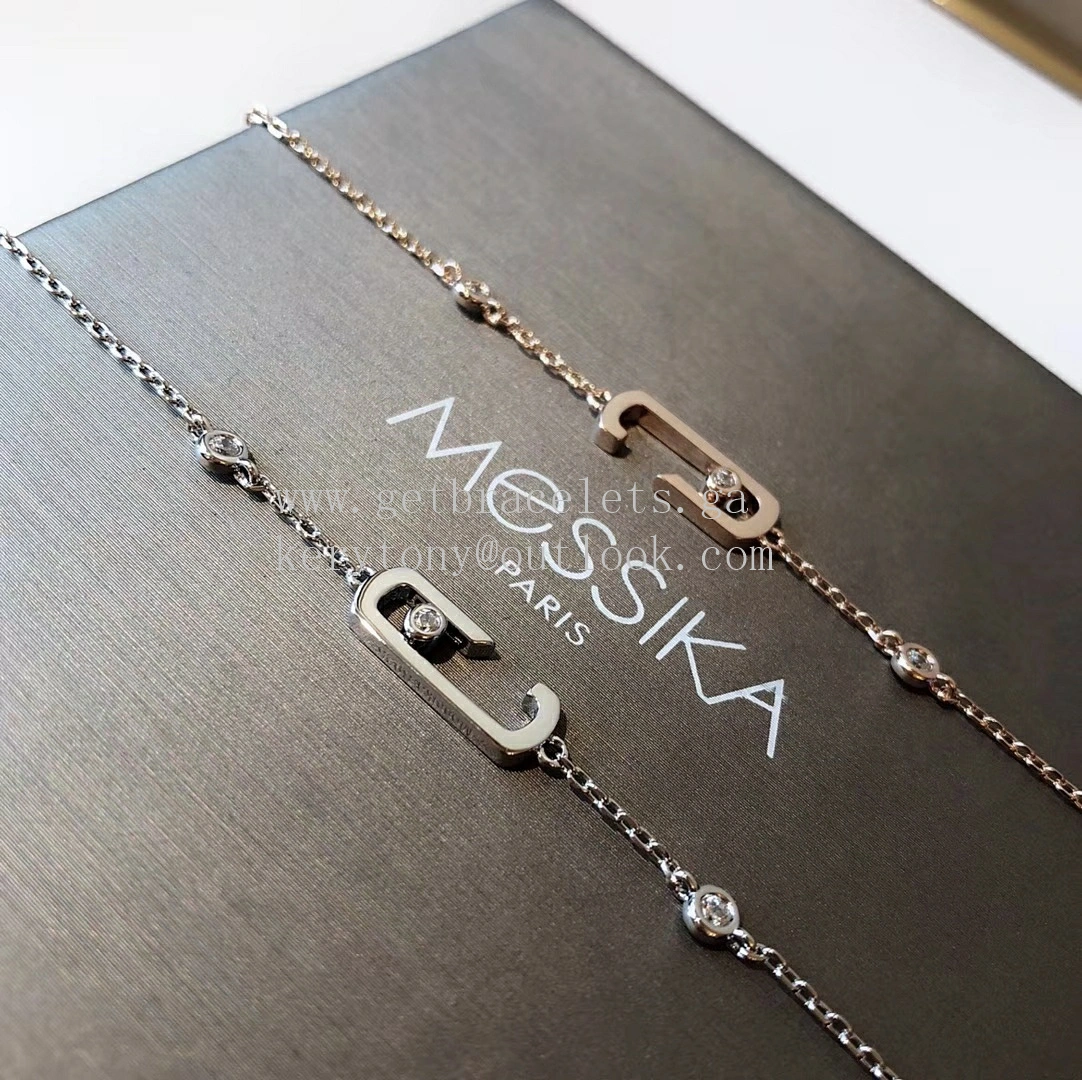 Messika Lucky Bracelet With 1 Diamonds Rose Gold and White Gold