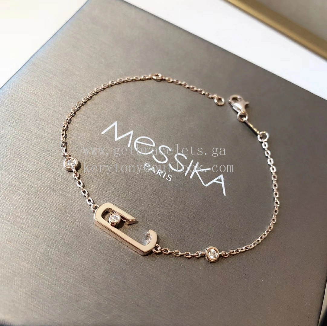 Messika Lucky Bracelet With 1 Diamonds Rose Gold and White Gold