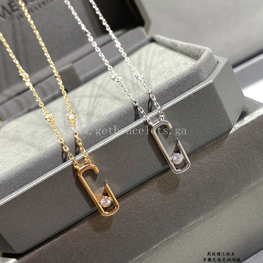 Messika Lucky Diamond Necklace White Gold Rose Gold