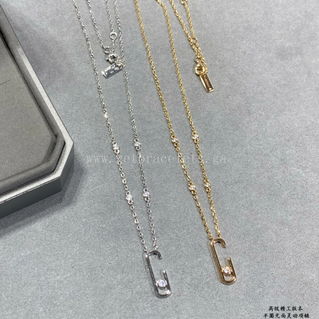 Messika Lucky Diamond Necklace White Gold Rose Gold