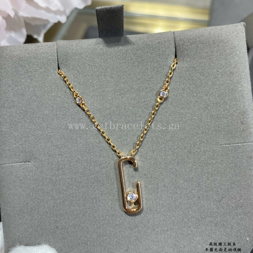 Messika Lucky Diamond Necklace White Gold Rose Gold