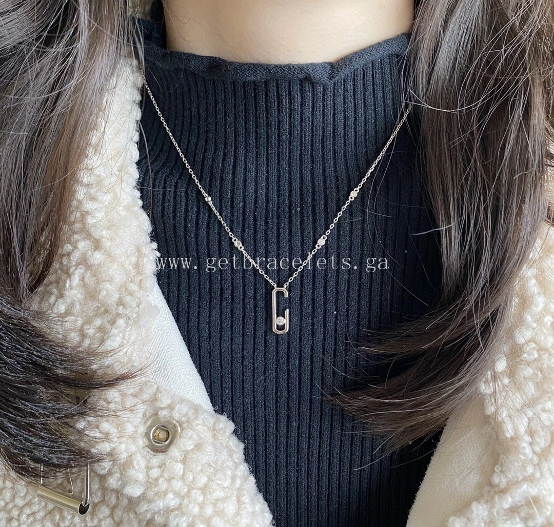 Messika Lucky Diamond Necklace White Gold Rose Gold