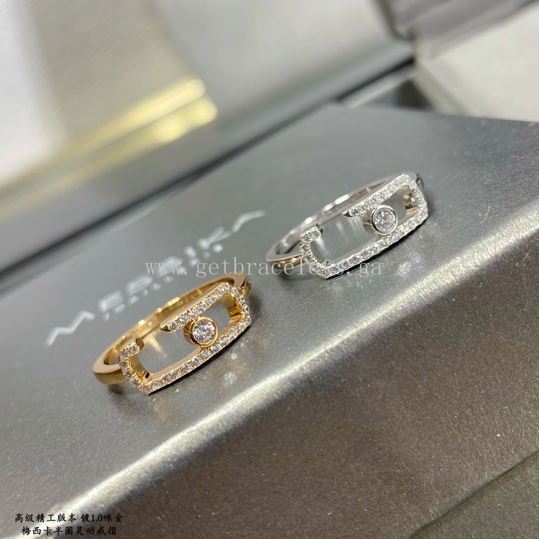 Messika Lucky Diamond Ring White Gold Rose Gold