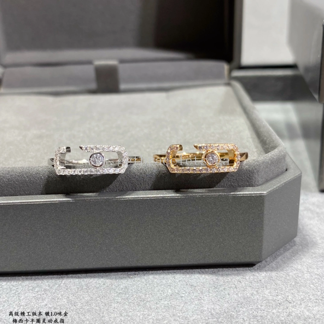 Messika Lucky Diamond Ring White Gold Rose Gold