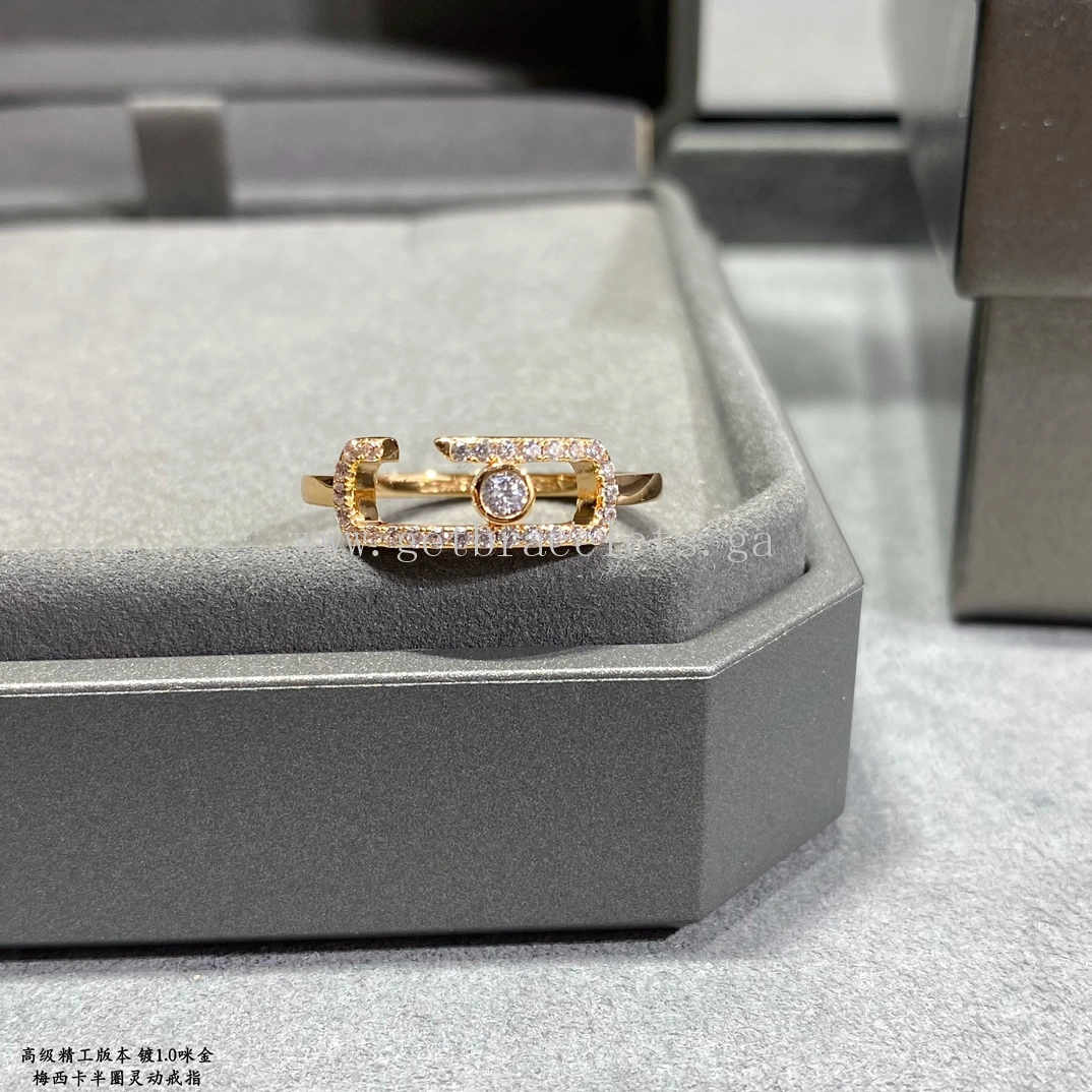 Messika Lucky Diamond Ring White Gold Rose Gold