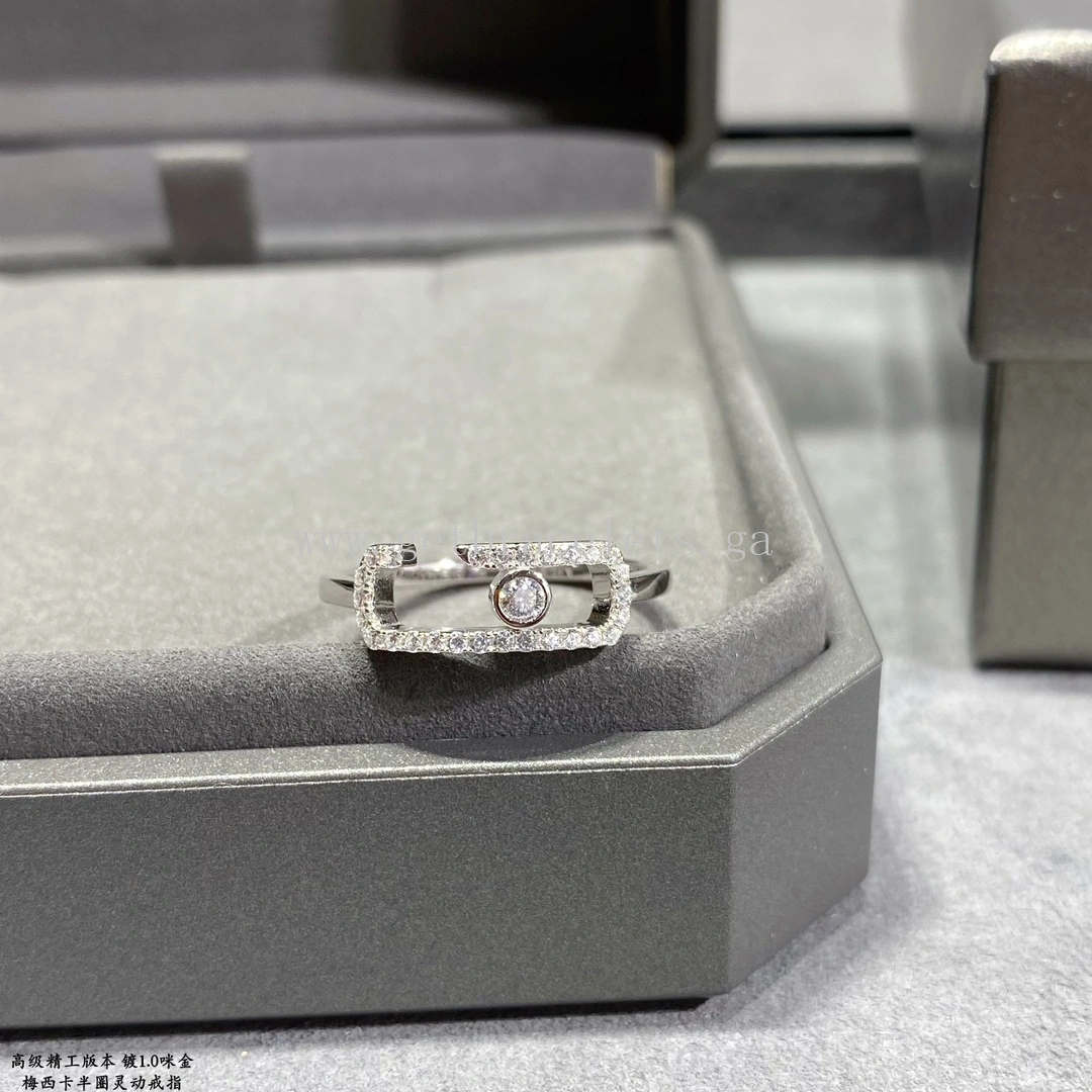 Messika Lucky Diamond Ring White Gold Rose Gold