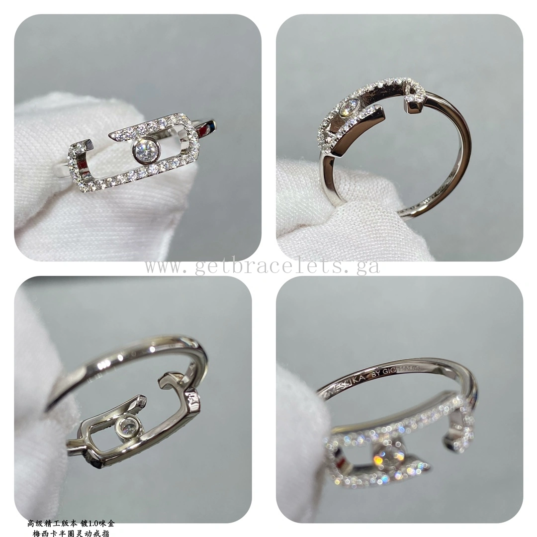 Messika Lucky Diamond Ring White Gold Rose Gold