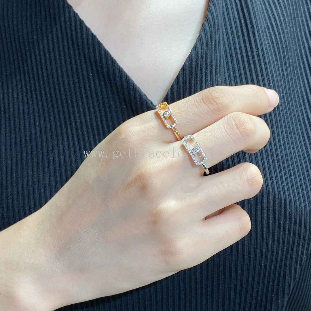 Messika Lucky Diamond Ring White Gold Rose Gold