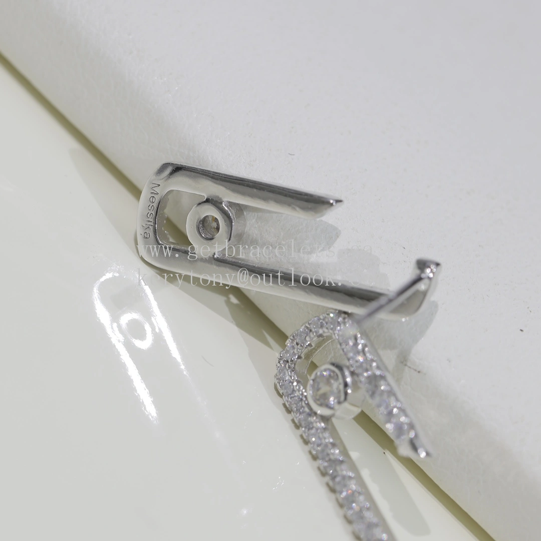 Messika Lucky Earrings with Pave Diamonds White Gold