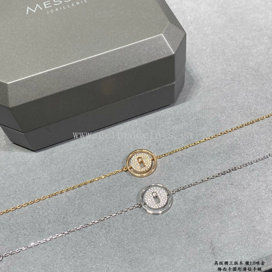 Messika Lucky Move Bracelet With Pave Diamond White Gold Rose Gold