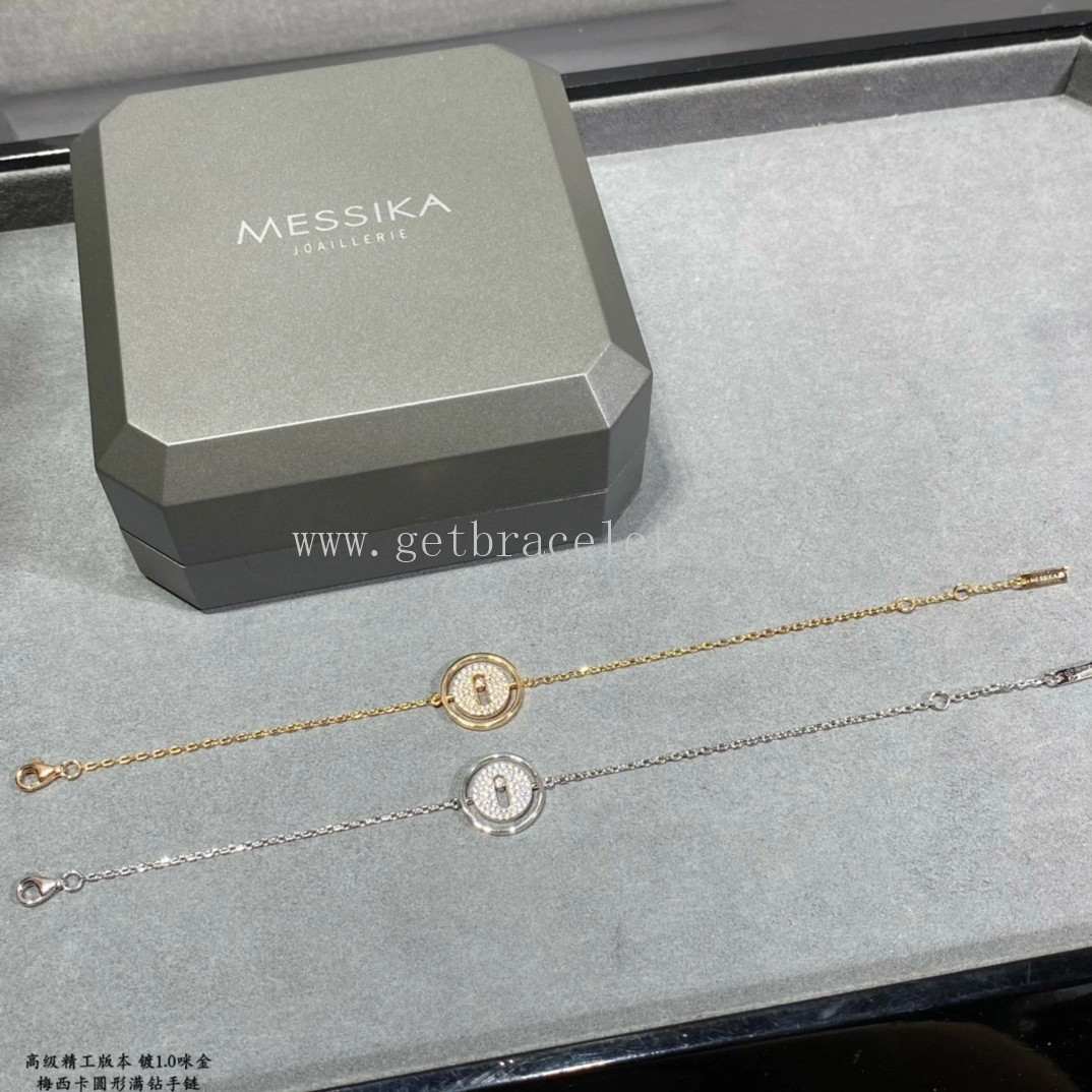 Messika Lucky Move Bracelet With Pave Diamond White Gold Rose Gold