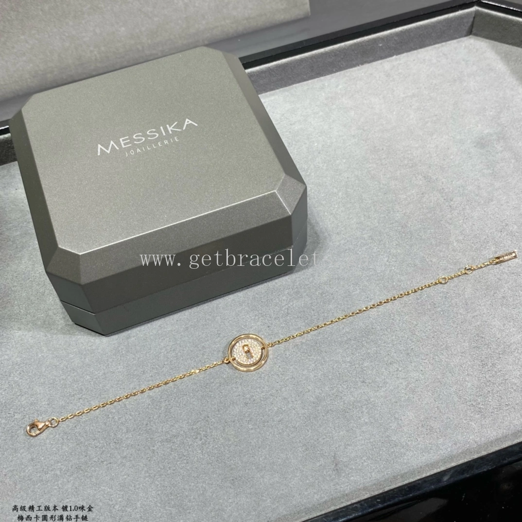 Messika Lucky Move Bracelet With Pave Diamond White Gold Rose Gold
