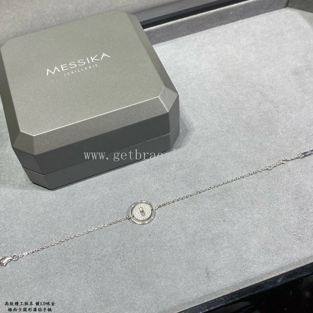 Messika Lucky Move Bracelet With Pave Diamond White Gold Rose Gold