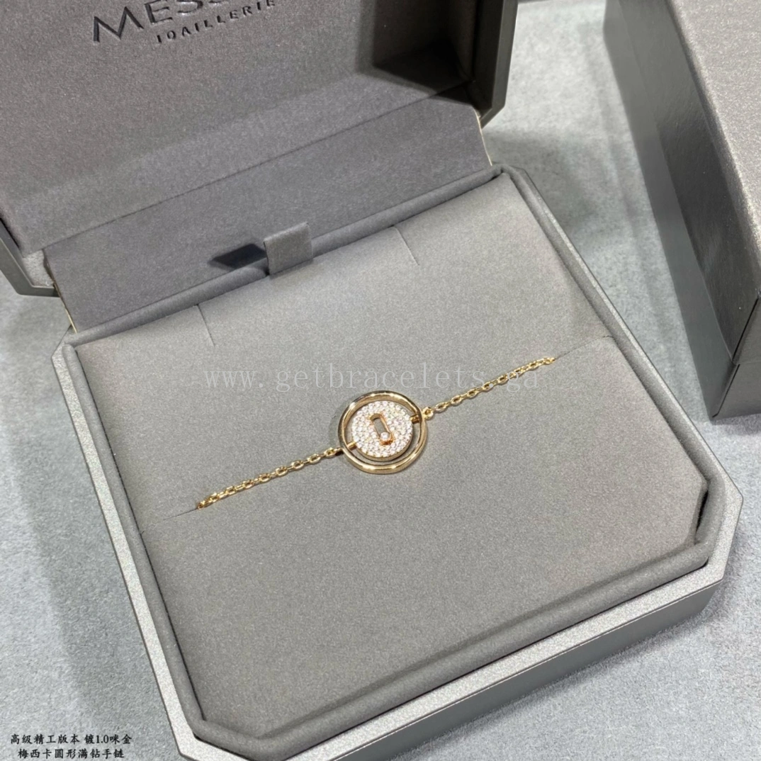 Messika Lucky Move Bracelet With Pave Diamond White Gold Rose Gold