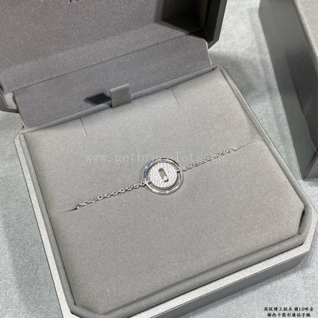 Messika Lucky Move Bracelet With Pave Diamond White Gold Rose Gold