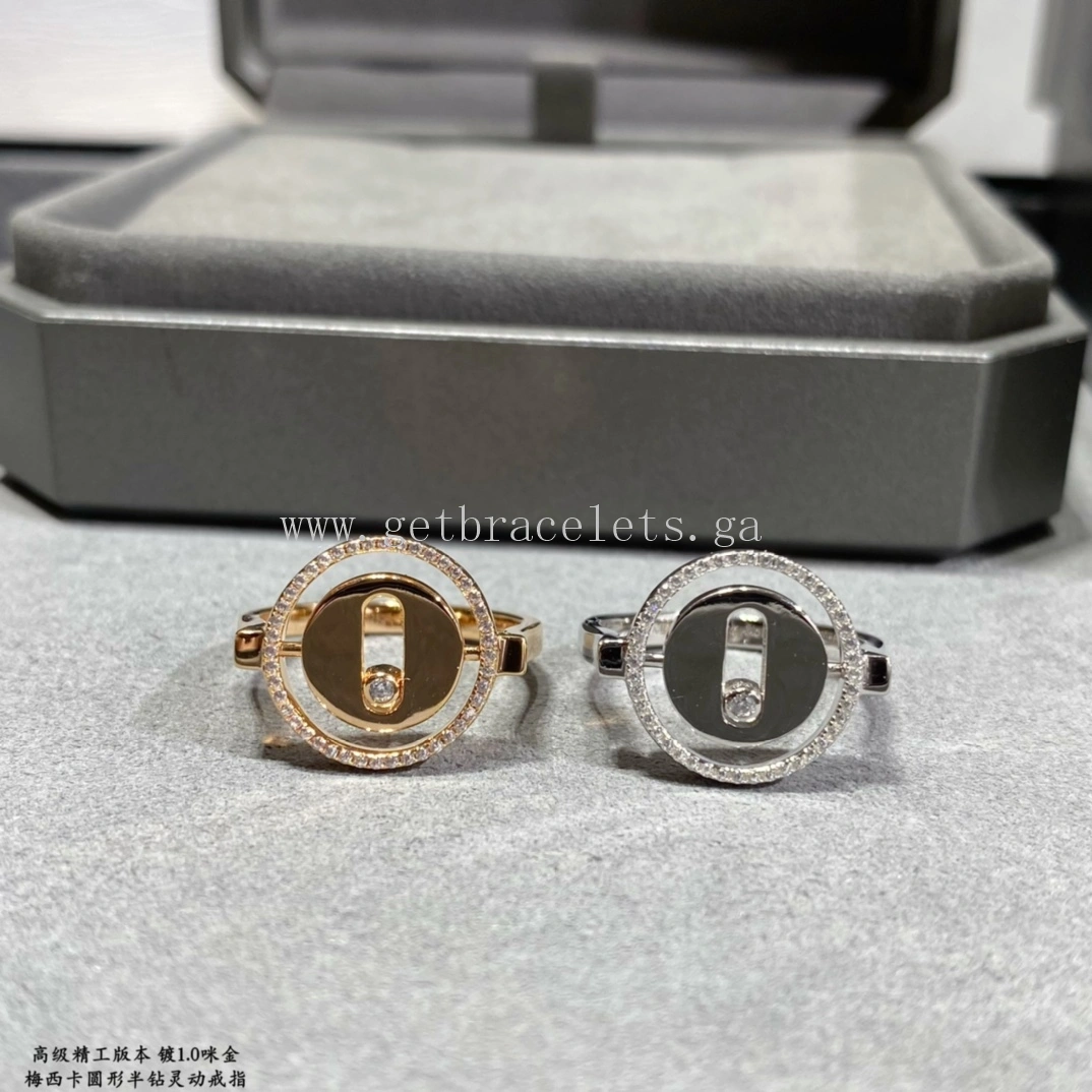 Messika Lucky Move Diamond Ring White Gold Rose Gold