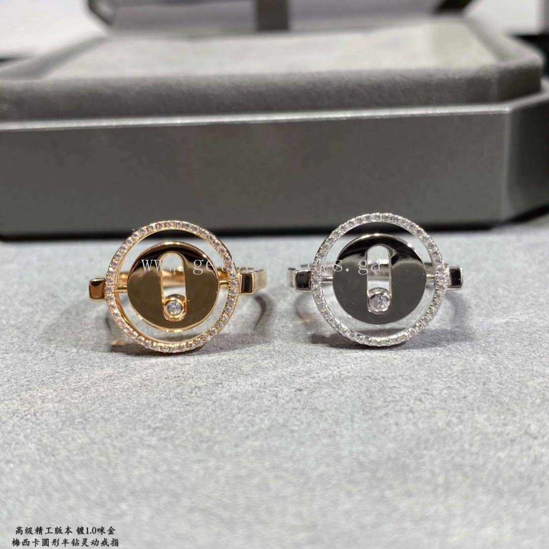 Messika Lucky Move Diamond Ring White Gold Rose Gold