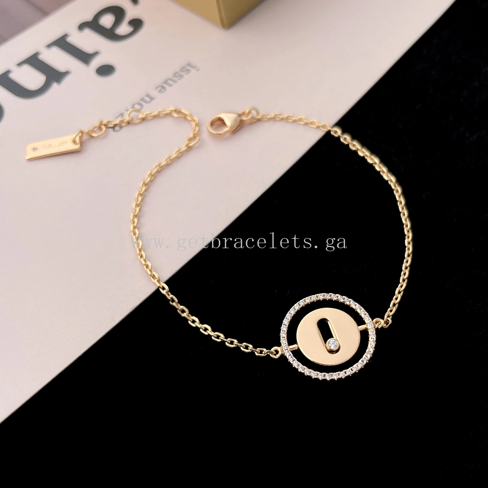 Messika Lucky Move PM Diamond Bracelet Yellow Gold White Gold