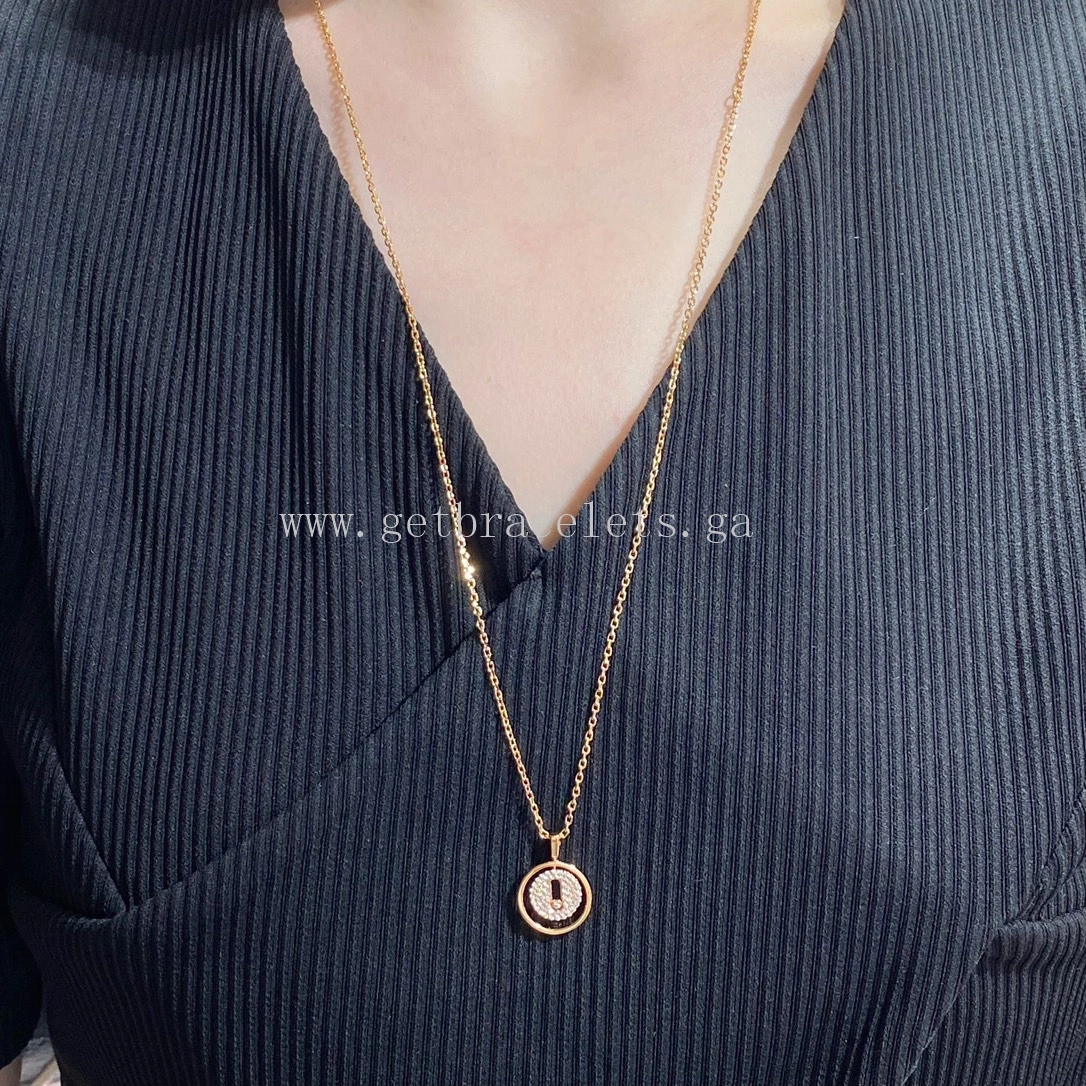 Messika Lucky Move Pave Diamond Necklace Rose Gold White Gold