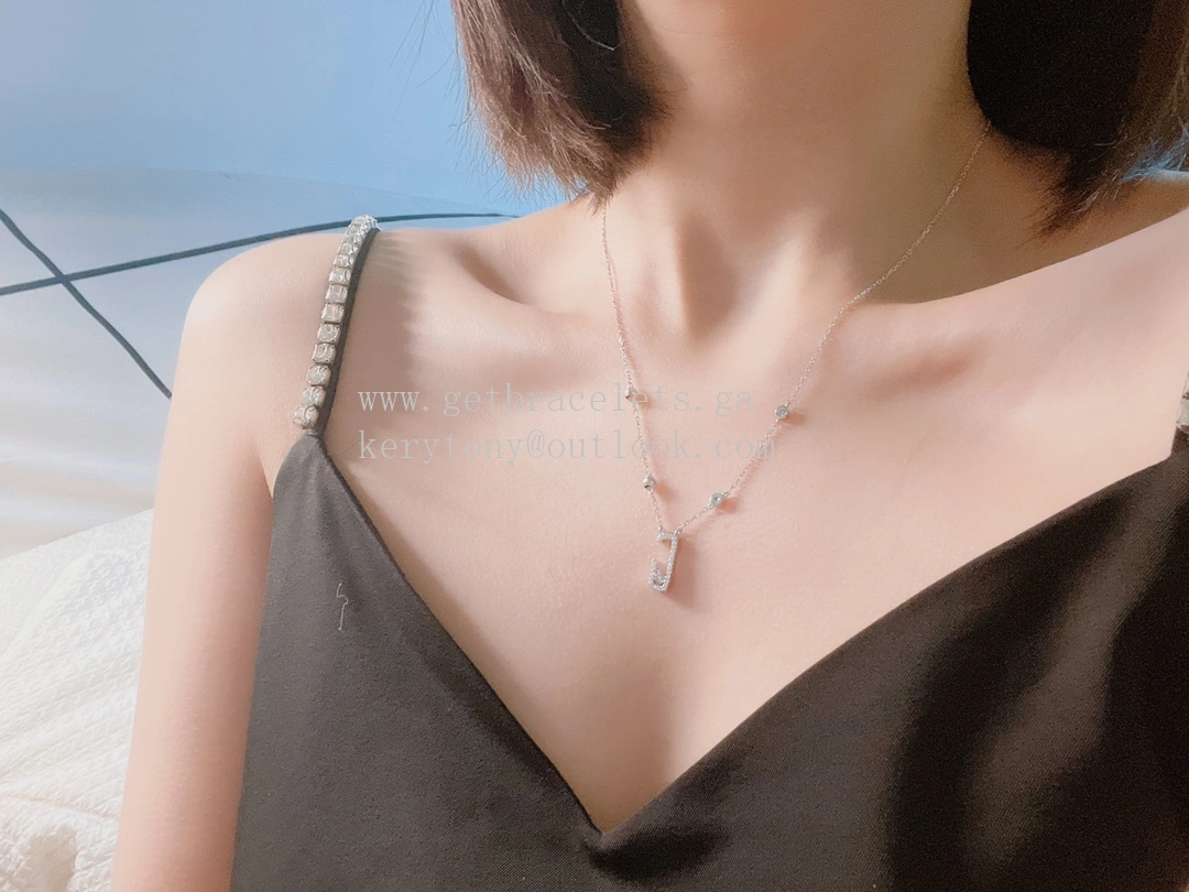 Messika Lucky Necklace with Pave Diamonds Rose Gold and White Gold