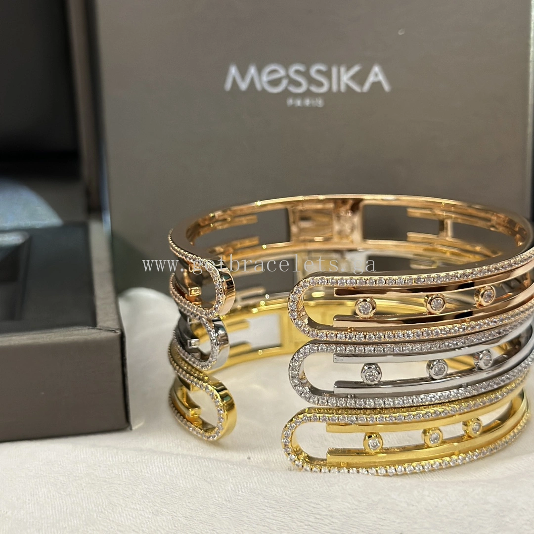Messika Move 10th Bangle Yellow Gold White Gold Rose Gold For Her Diamonds Bracelet